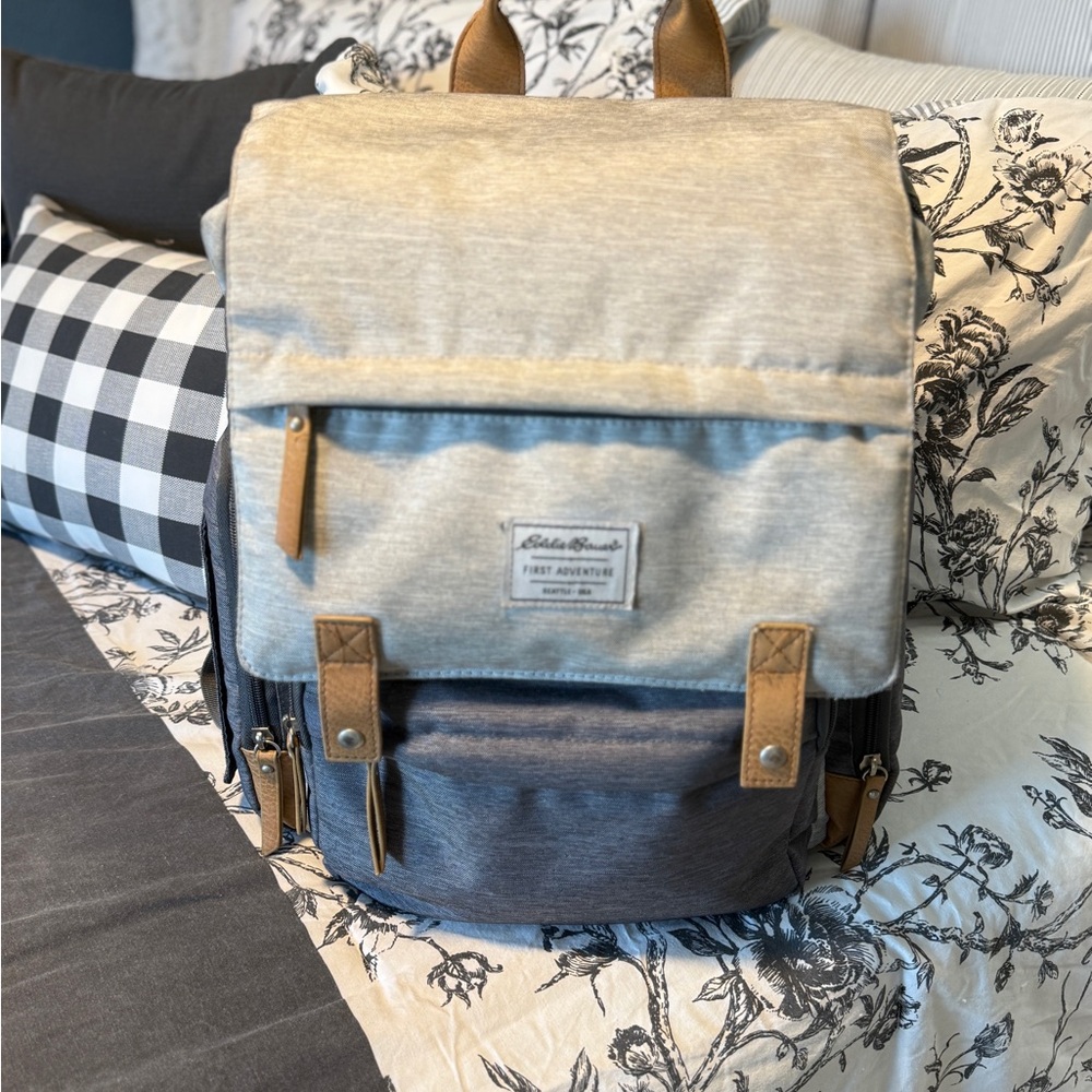 Eddie Bauer Cascade Back Pack Diaper Bag - Black/Gray